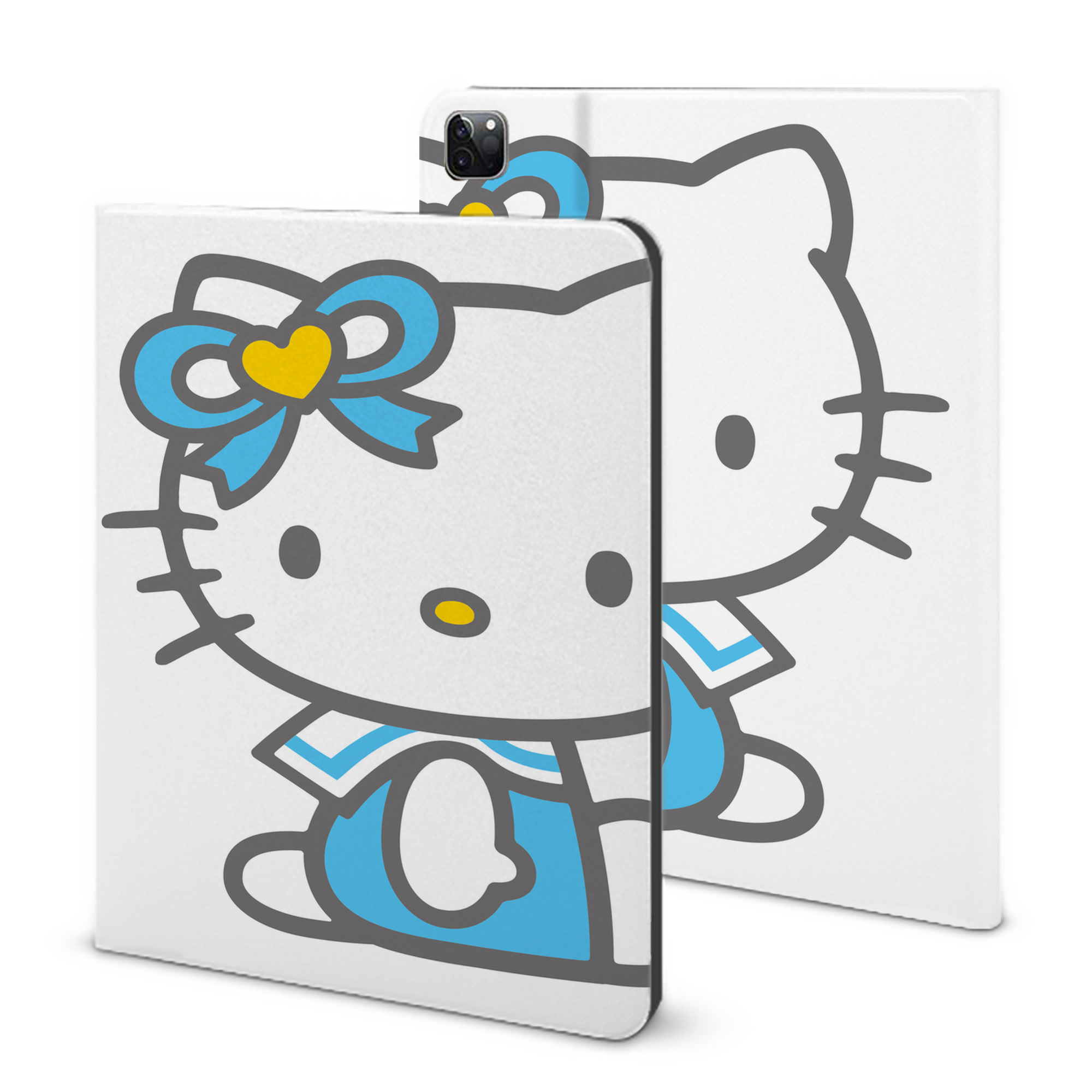 （画像用） Hello Kitty ハローキティ IPad ケース ブック型 PUレザー TPU 耐衝撃 軽量 薄型 ペン収納なし 全面保護 IPad 各モデル対応